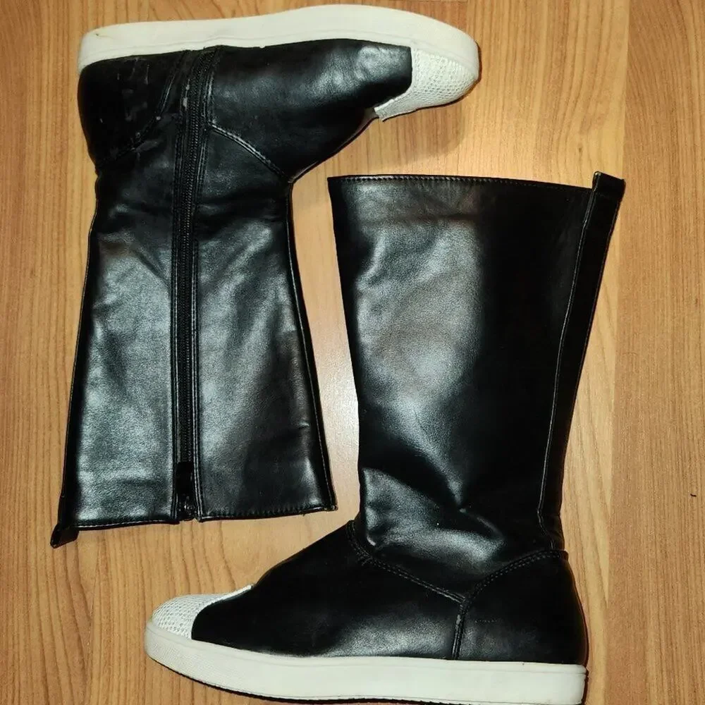 QQ Girls High Boots Black and White || sz 4 GUC